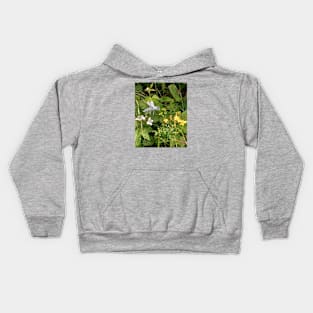 Honey Bee Flying over Flowers Kids Hoodie